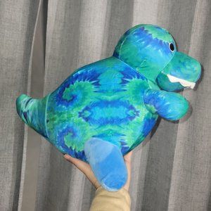 Kids Preferred Blue Green Tie Dye Tucker The Dinosaur Trex Soft Cuddle Pals